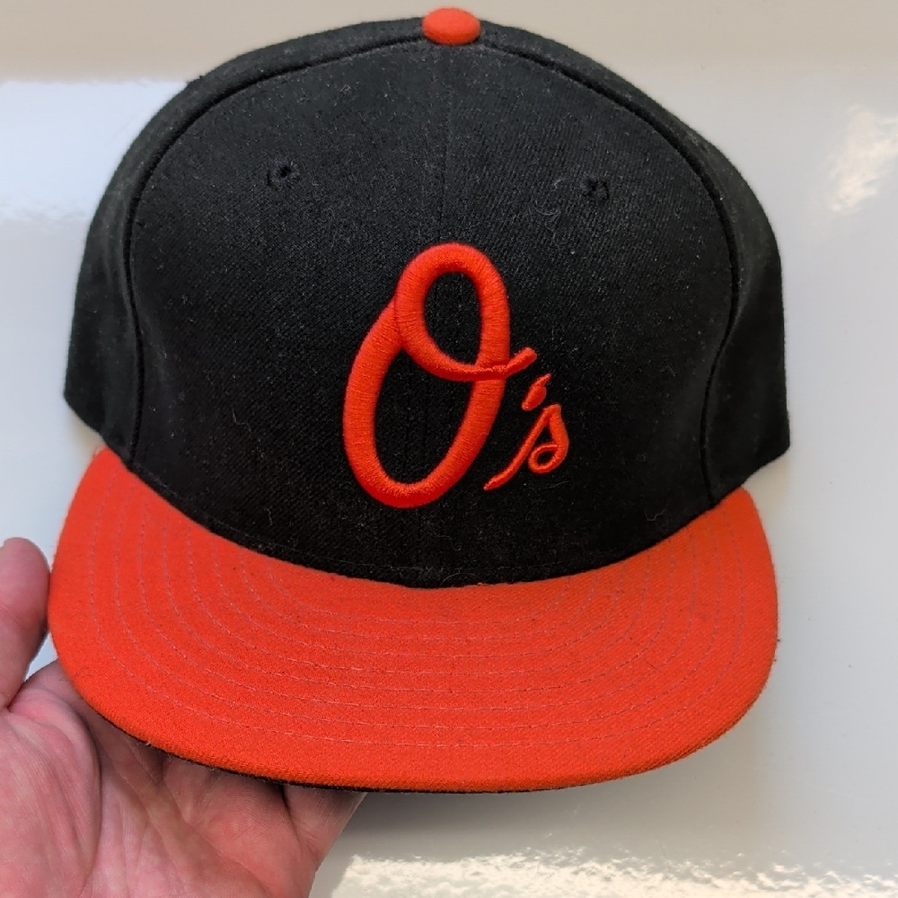 New Era Black and Orange O's Fitted Hat